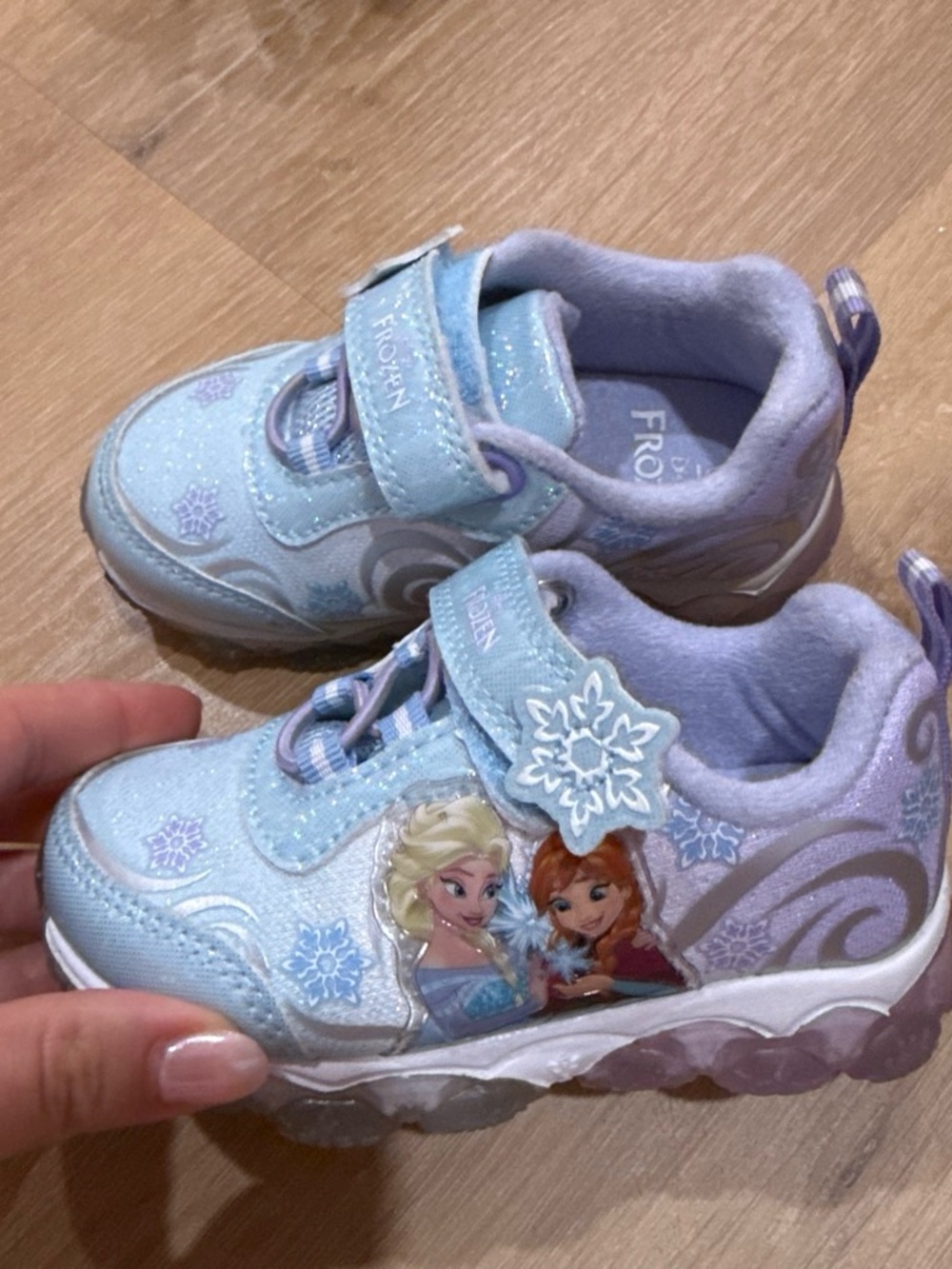 Disney Light Blue & Lavender Kids Sneaker with Frozen Elsa & Anna